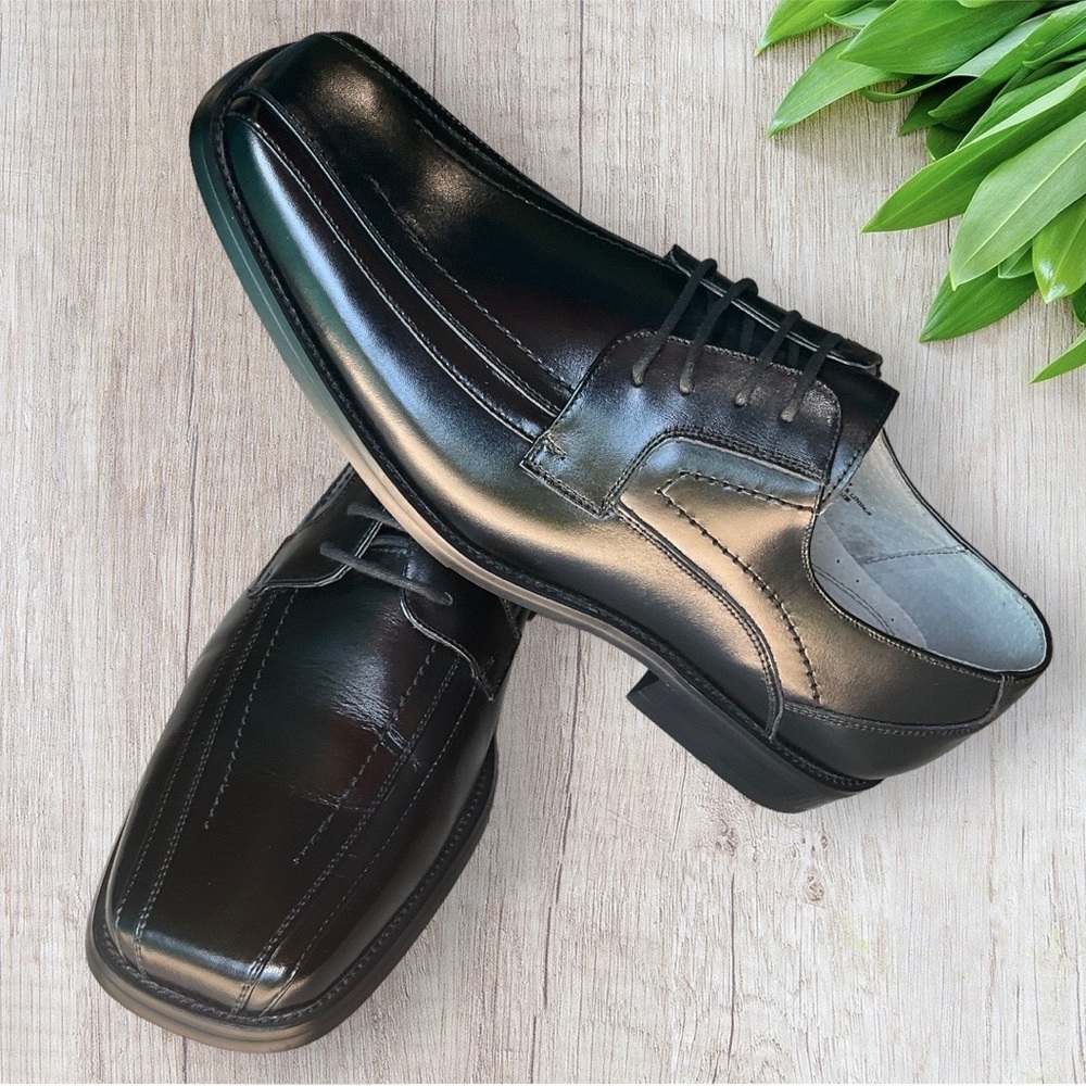 Stacy Adams Black Leather Oxford Mens Dress Shoes Size 10